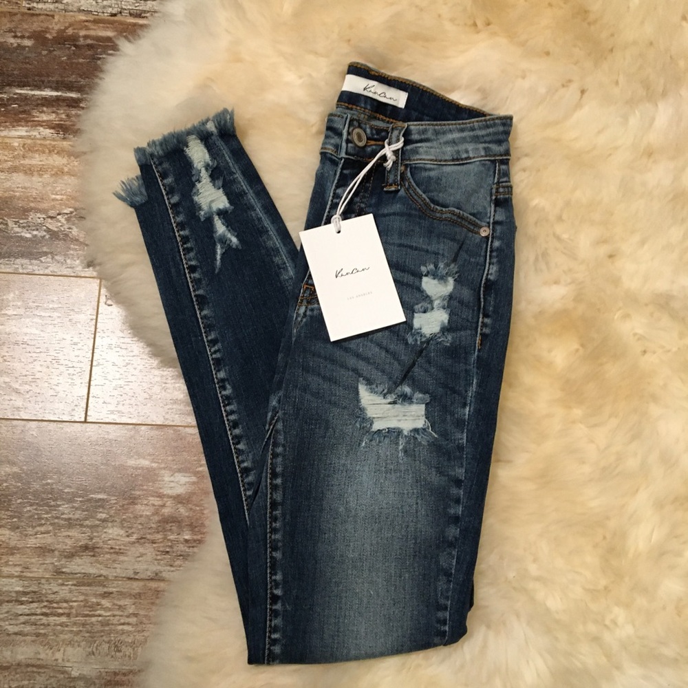 KanCan High Rise Ripped Jeans